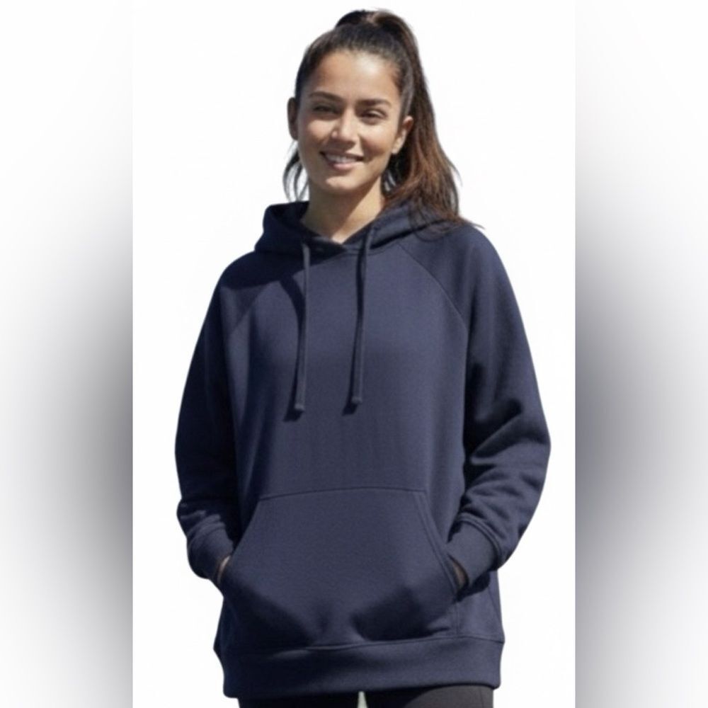 LeZe The Label Unisex Navy Blue Hooded Sweatshirt Pullover , Size Large